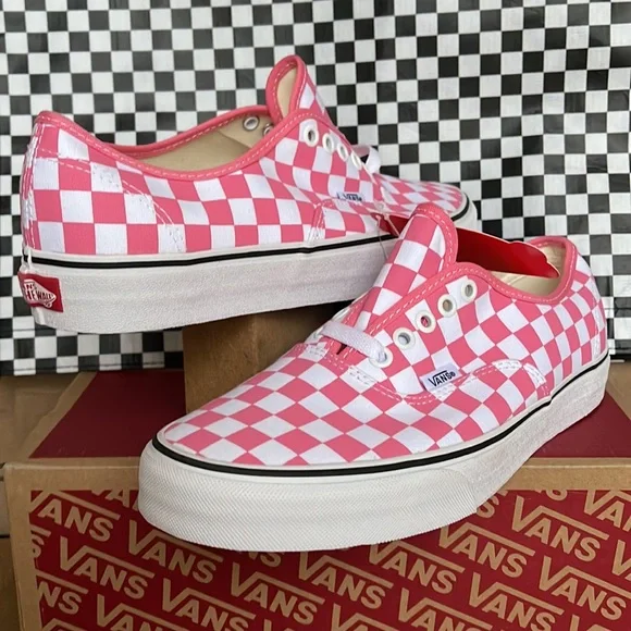 Vans Authentic Checkerboard Pink Lemonade/True White Men’s sneakers - Picture 9 of 16